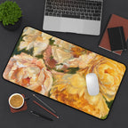 Yellow Peony Desk Mat