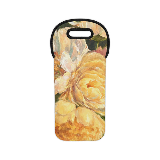 Yellow Peony Wine Tote Bag