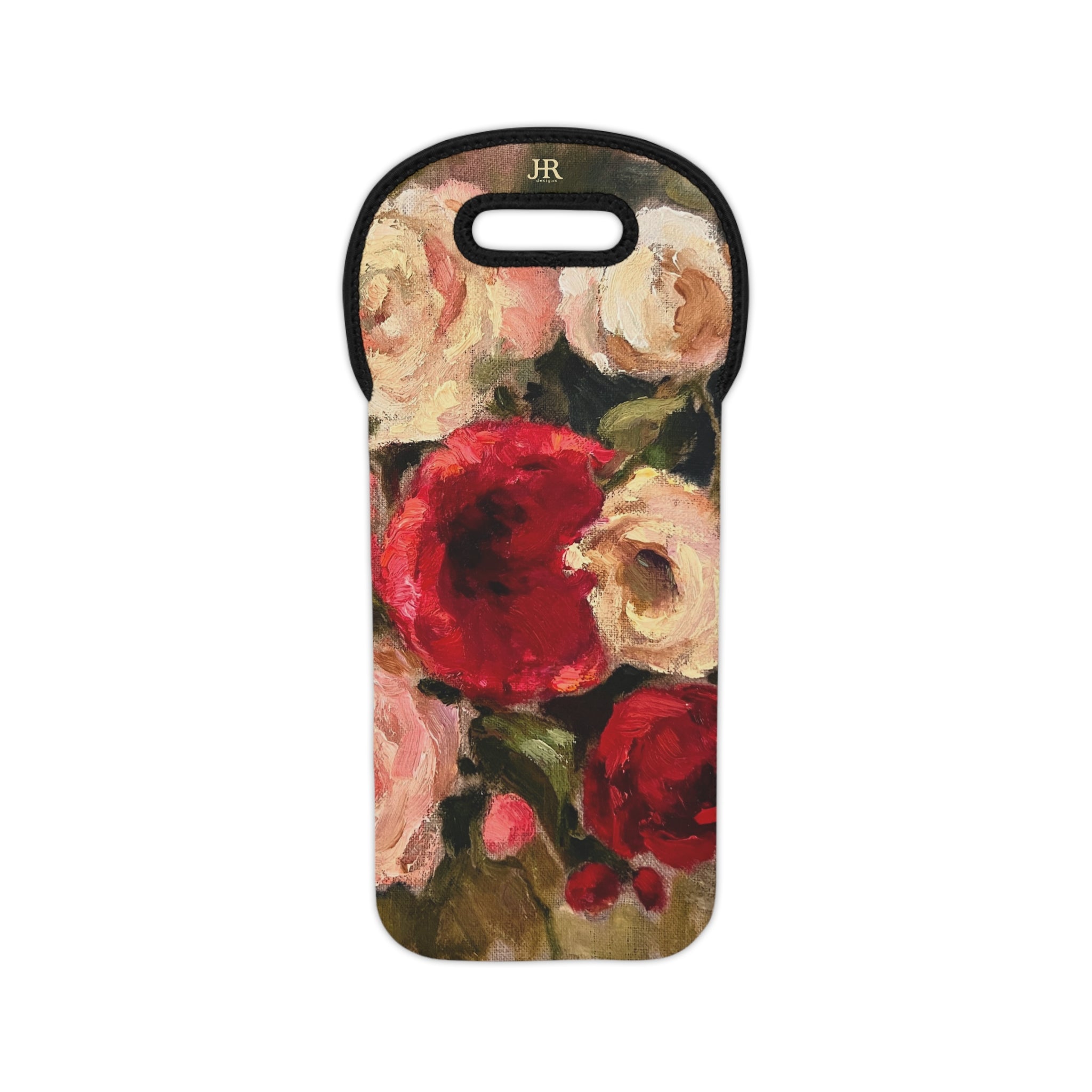 Floral Amour Wine Tote Bag