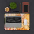 Yellow Peony Desk Mat