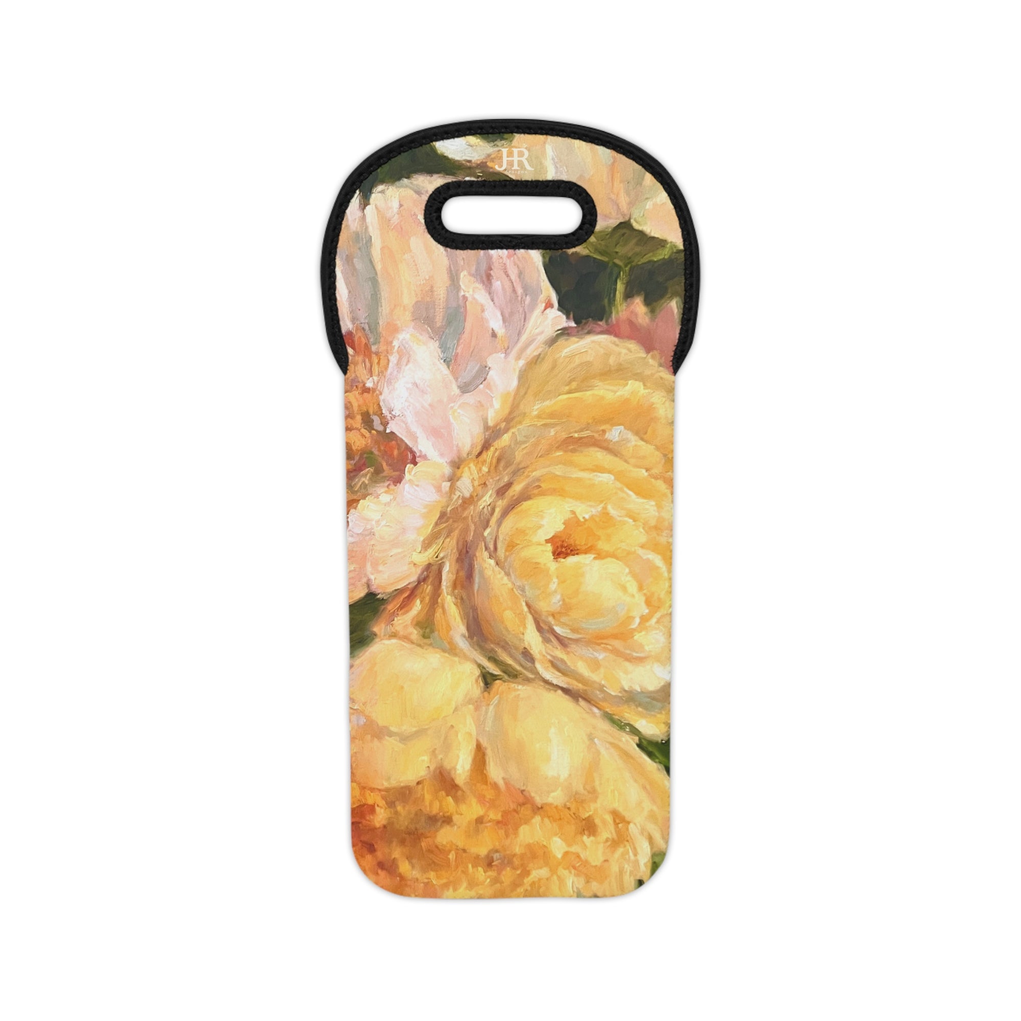 Yellow Peony Wine Tote Bag