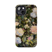 iPhone 13 case featuring a budding peony painting by artist Jennifer Hansen Rolli.
