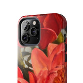 iPhone 13 pro case camera details featuring a red peony painting by artist Jennifer Hansen Rolli.