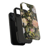 iPhone 16 impact resistant case details featuring a budding peony painting by artist Jennifer Hansen Rolli.