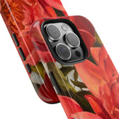 iPhone 16 pro max case camera details featuring a red peony painting by artist Jennifer Hansen Rolli.