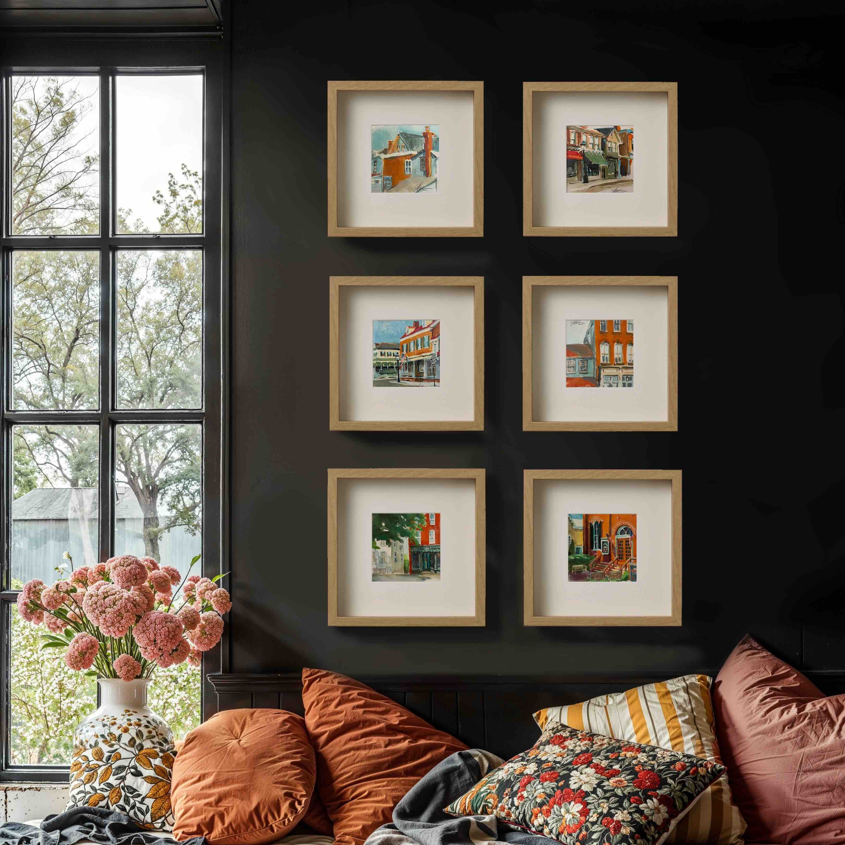 Six Framed Newtown Prints
