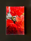 Red Peony Glass Curio Tray