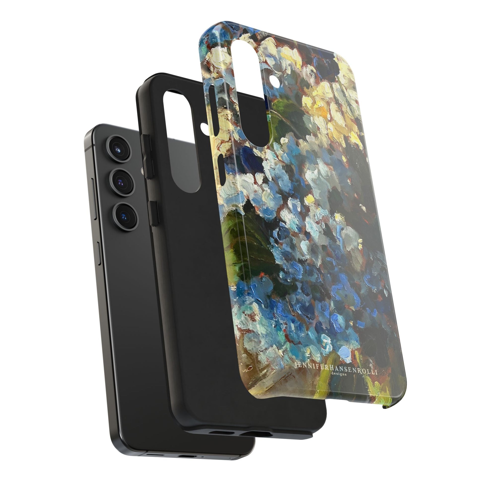 Samsung Galaxy pro blue hydrangea iphone case.