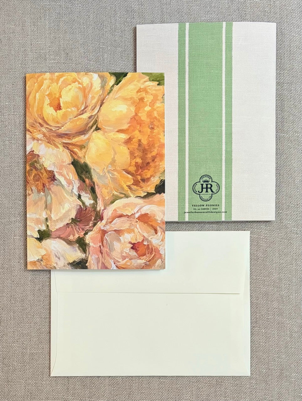 Yellow Peonies Boxed Note Cards