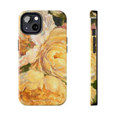 iPhone 13 phone case featuring a yellow peony painting by artist Jennifer Hansen Rolli.
