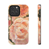 iPhone 14 pro max case featuring a pink peony painting by artist Jennifer Hansen Rolli.